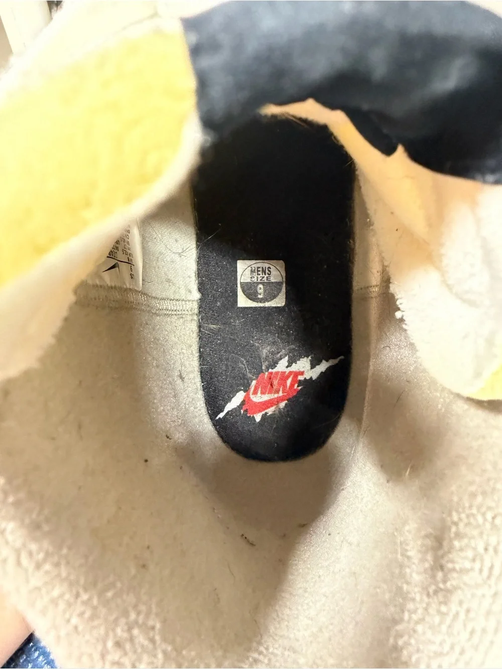 Nike White and Black mid-Top Sneakers with Animal-Print Accents